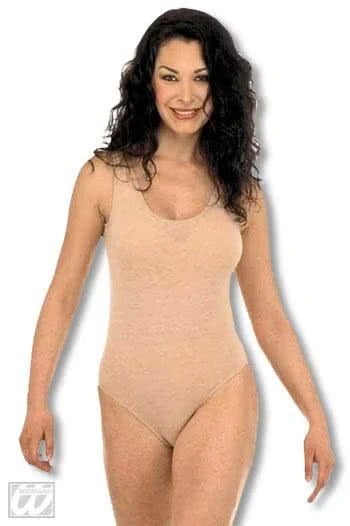 Hautfarbener ärmelloser Damenbody Large