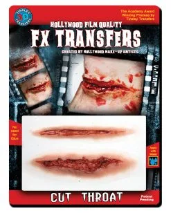 3D FX Transfer Tattoo Kehlkopf-Schnitt