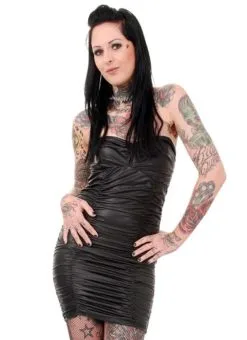 Minikleid In Lederoptik