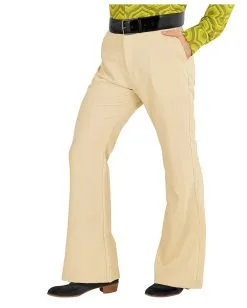 Groovy 70er Herren-Schlaghose Beige