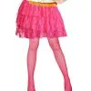 80ies Mini Rock Aus Spitze - Neon Pink