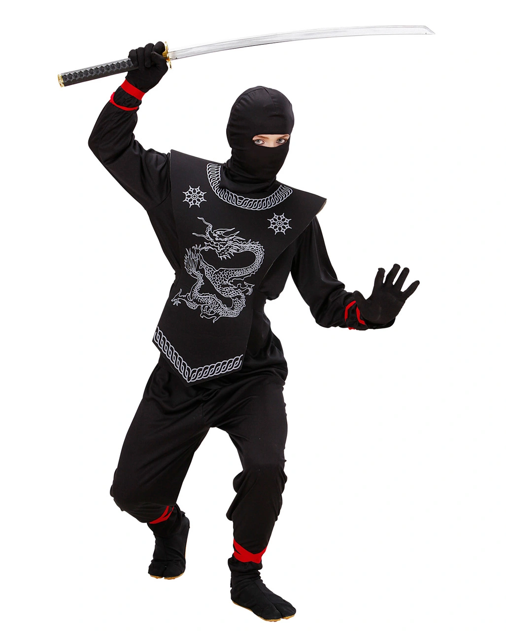 Black Dragon Ninja Kinderkostüm – Bild 2
