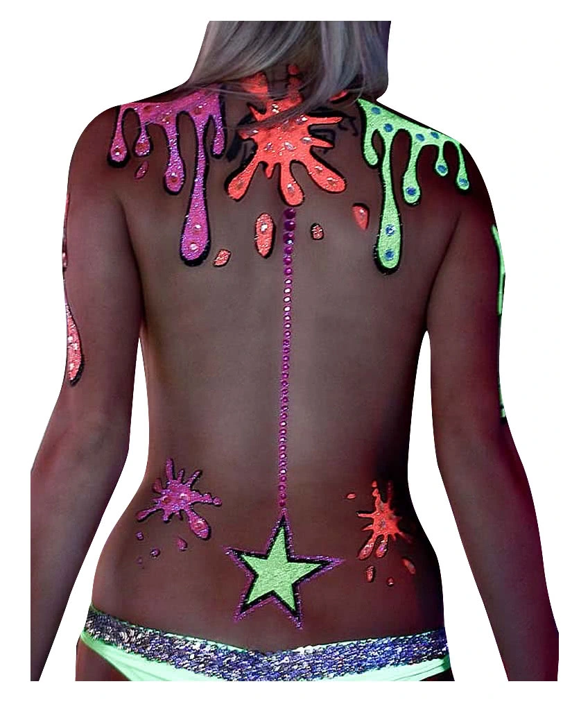 80er Jahre Body Art Glitzer Tattoo – Bild 2