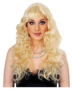 Damen Langhaarperücke Dunkelblond