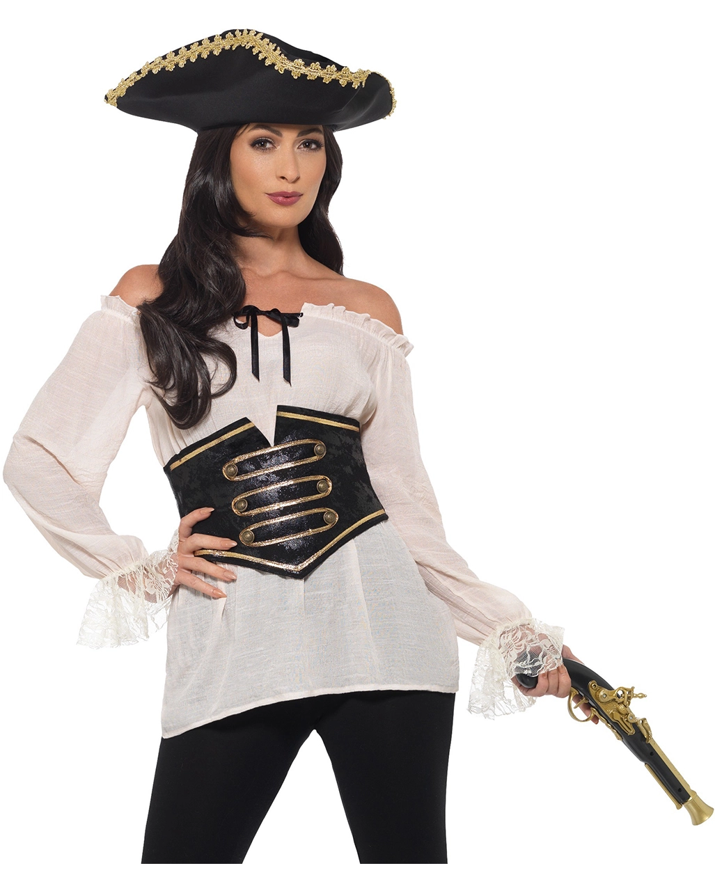 Deluxe Piratenbluse Mit Corsage