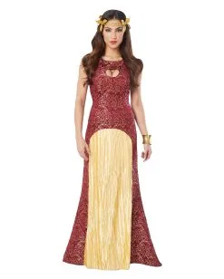 Drachen Prinzessin Kostüm Rot-gold