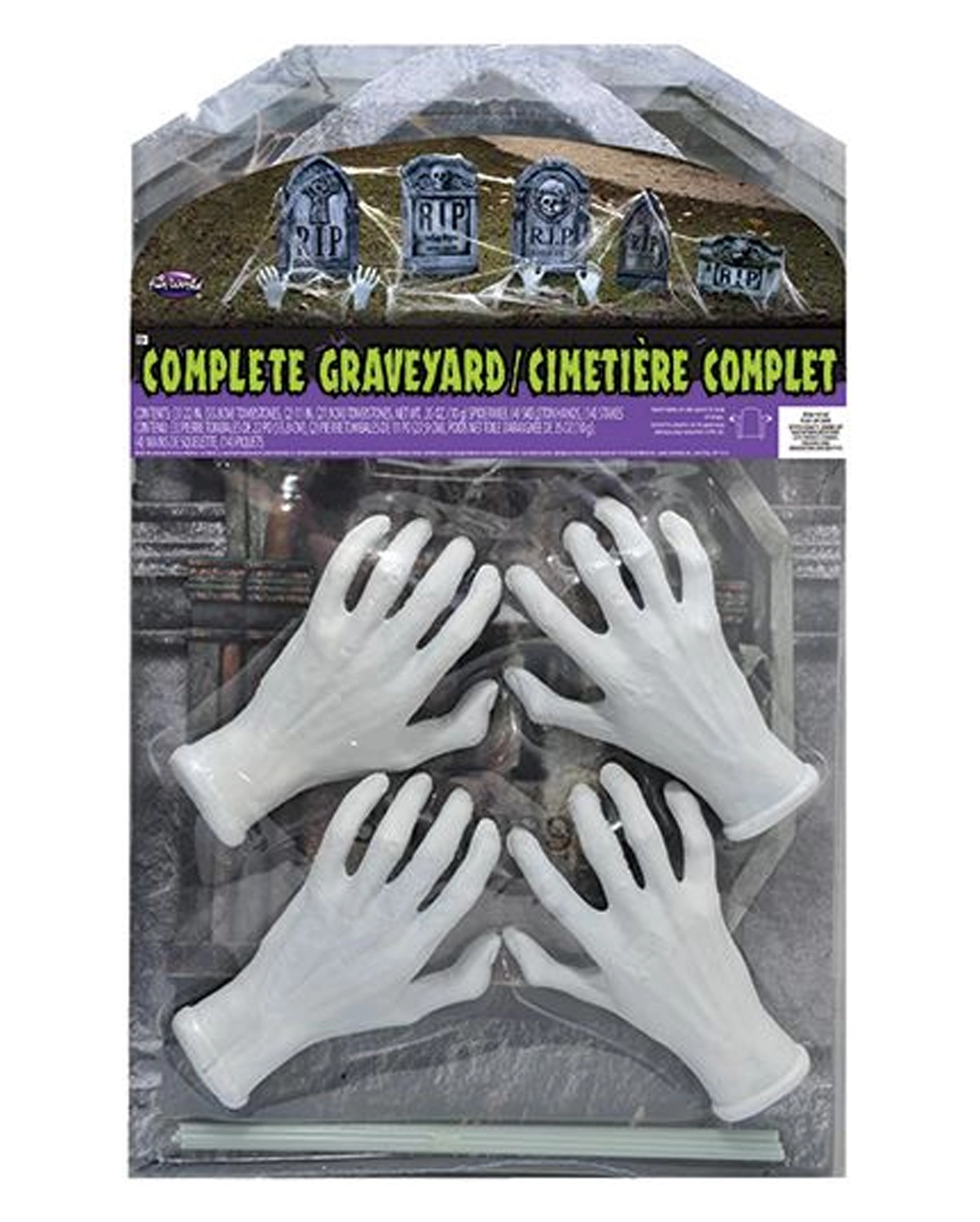 Friedhof Set Mit Grabsteinen & Zombie HĂ€nden