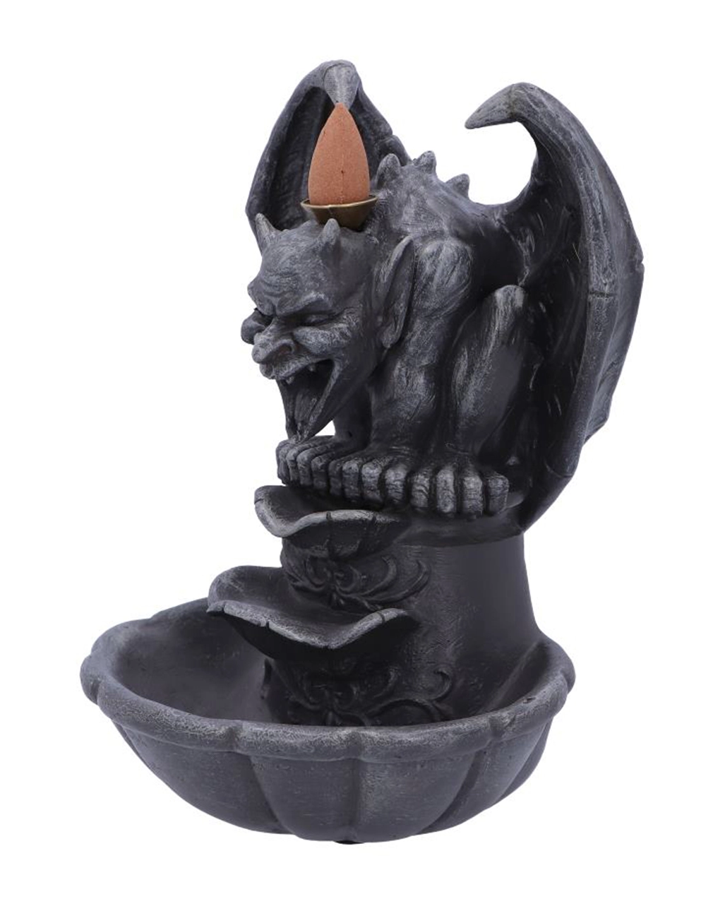Grotesque Gargoyle Backflow Räucherkegelhalter 17,8cm – Bild 2