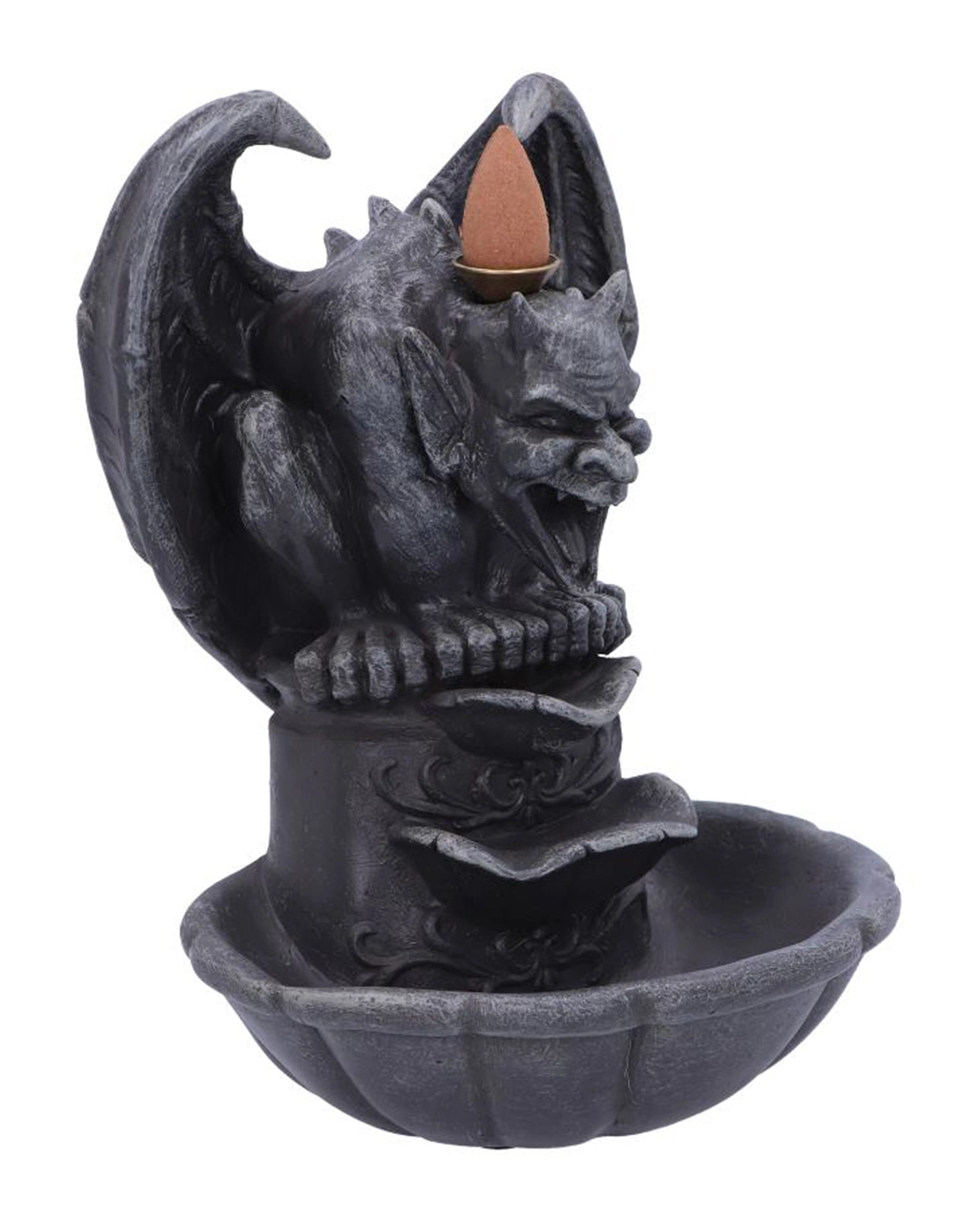 Grotesque Gargoyle Backflow Räucherkegelhalter 17,8cm – Bild 4