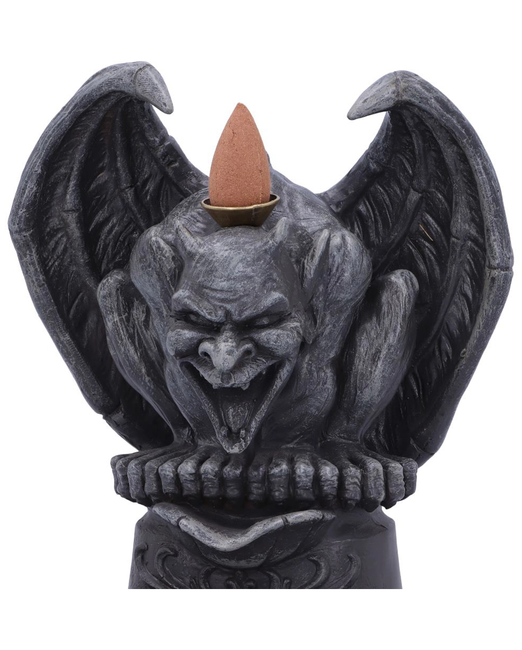 Grotesque Gargoyle Backflow Räucherkegelhalter 17,8cm – Bild 5