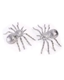Halloween Deko Spinnen Silber 2 St.