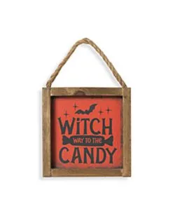 Halloween Wandbild "Witch Way To The Candy" 15cm