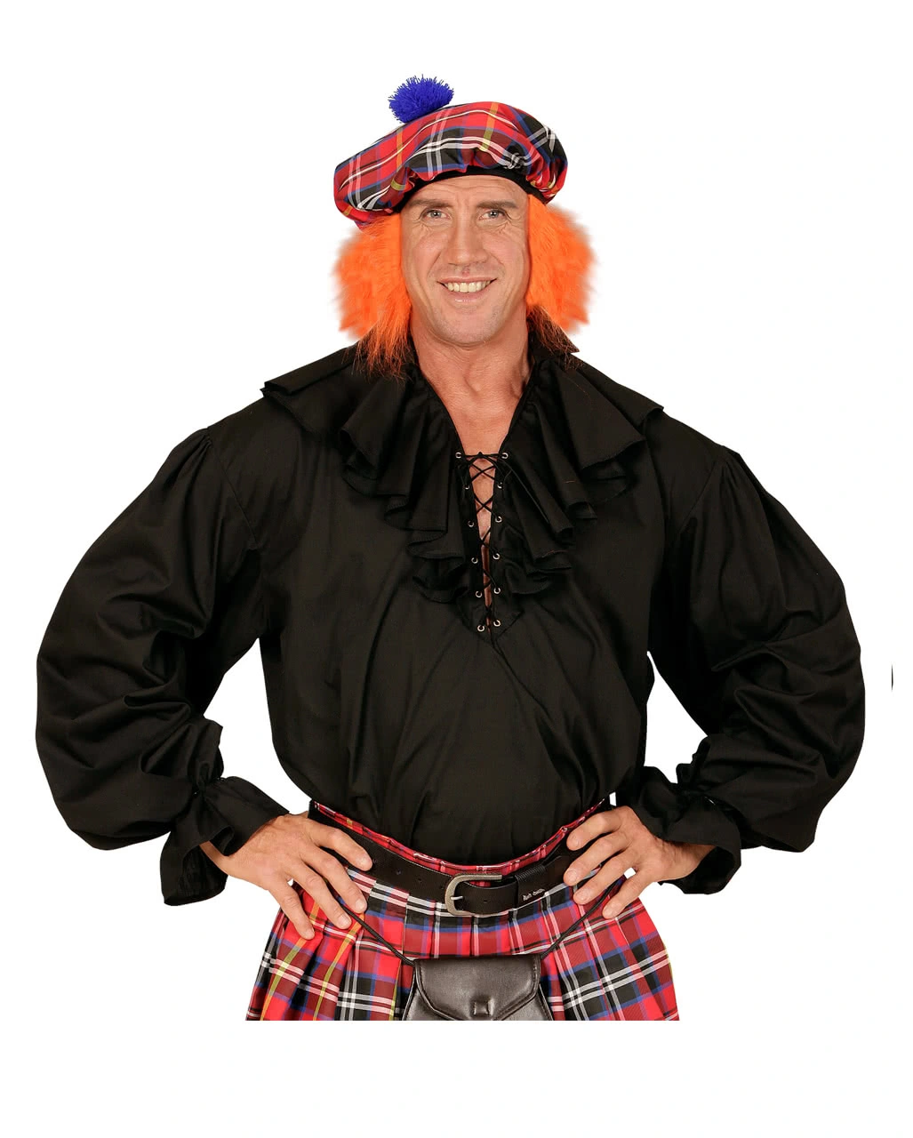 Historisches Rüschenhemd Schwarz – Bild 4