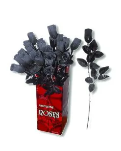 Kunstrose Schwarz-weiß