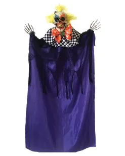 Lächelnder Horrorclown Hängefigur 95cm