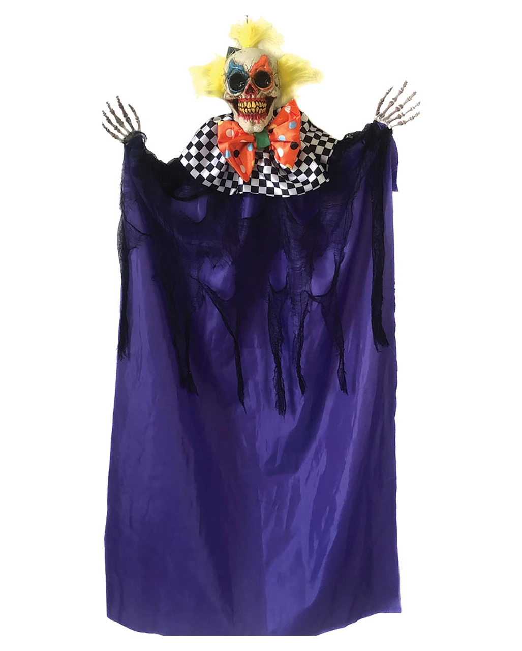 Lächelnder Horrorclown Hängefigur 95cm
