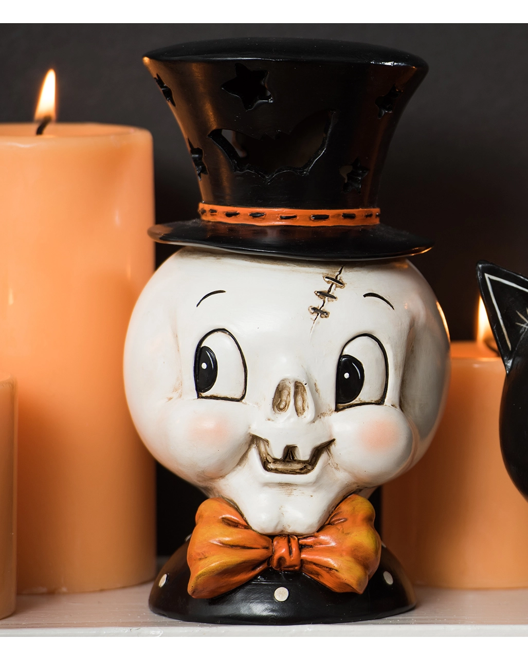 Leuchtender Johanna Parker Totenkopf Mit Hut 20cm – Bild 2