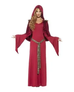 Mittelalter Priesterin Kostüm Mit Kapuze
