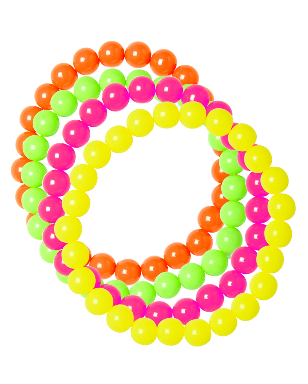 Neon Perlenarmband 4er Set