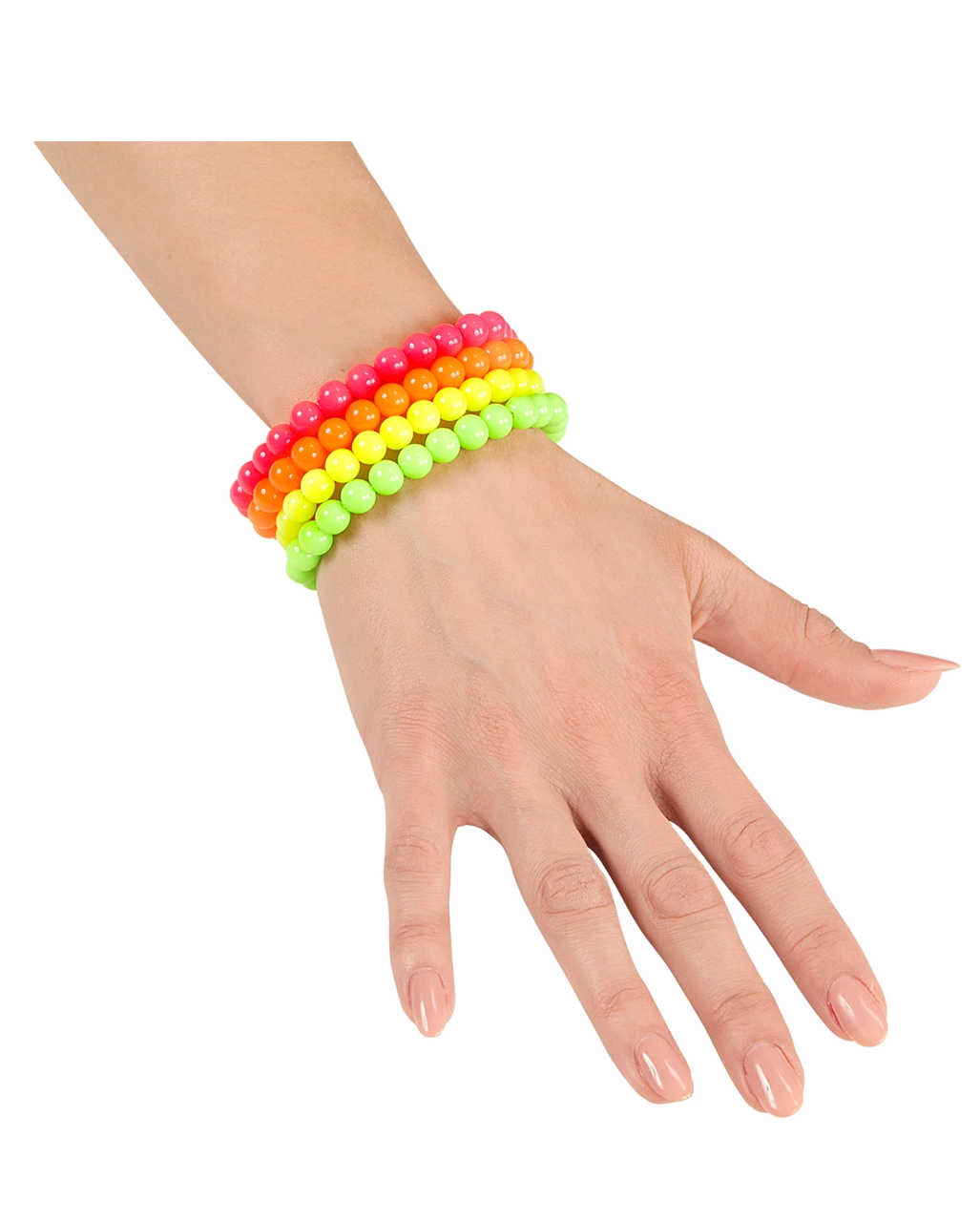 Neon Perlenarmband 4er Set – Bild 2