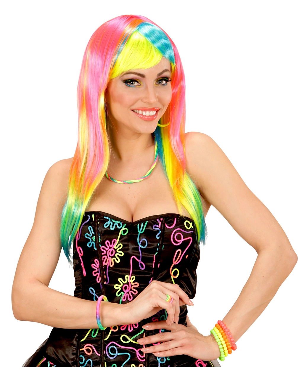 Neon Perlenarmband 4er Set – Bild 3