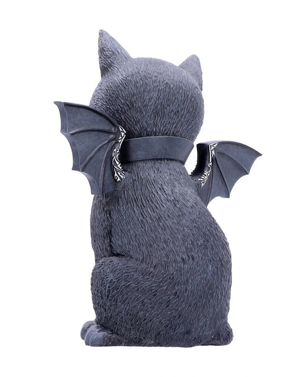 Okkulte Katzenfigur Mit Fledermaus Flügel 24cm – Bild 3