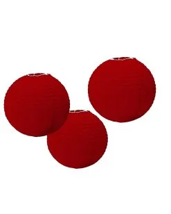 Papier Lampion Set 3 Tlg. Rot