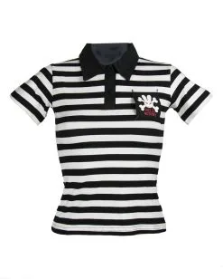 Poloshirt Weiß-schwarz