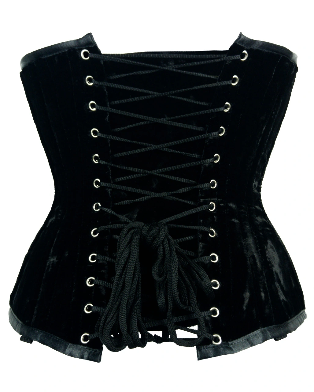 Samt Korsett Mit Haken Schwarz â Bild 2