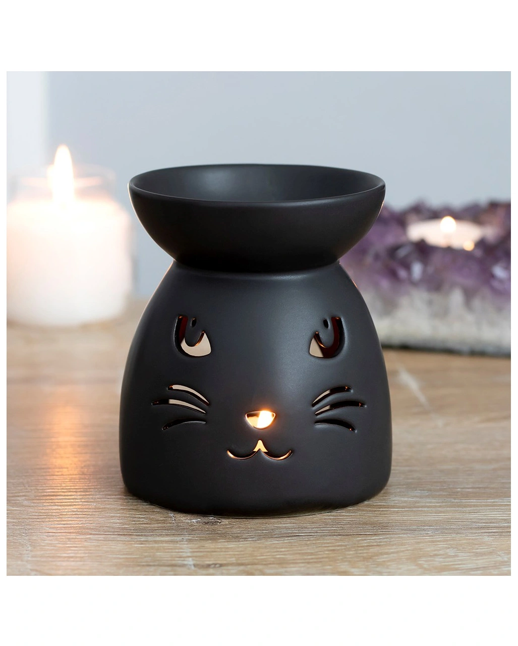 Schwarze Katze Duftöl Lampe – Bild 3