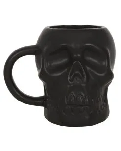 Schwarze Matte Totenkopf Tasse