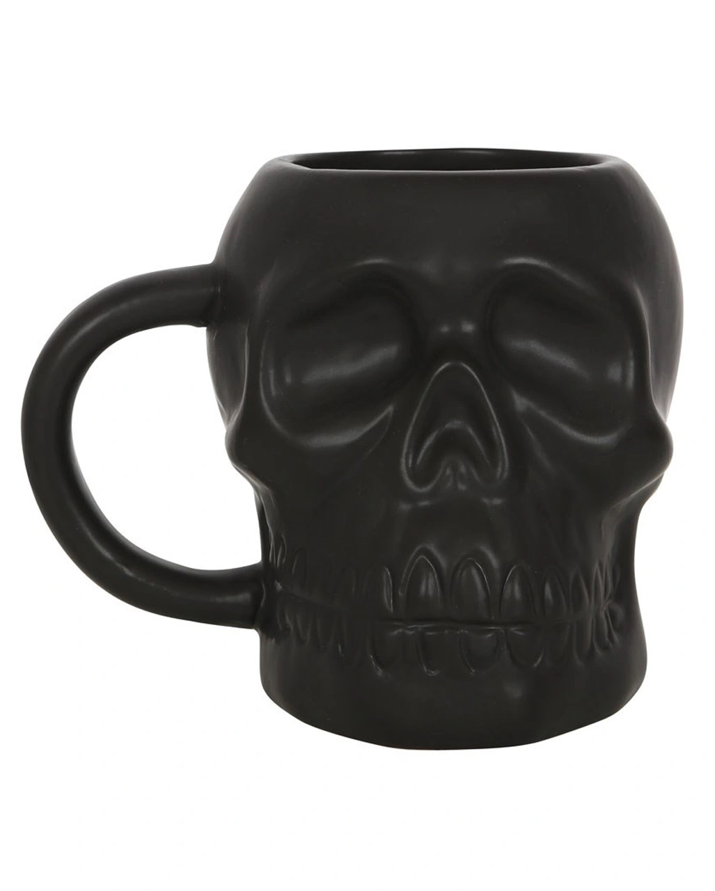 Schwarze Matte Totenkopf Tasse