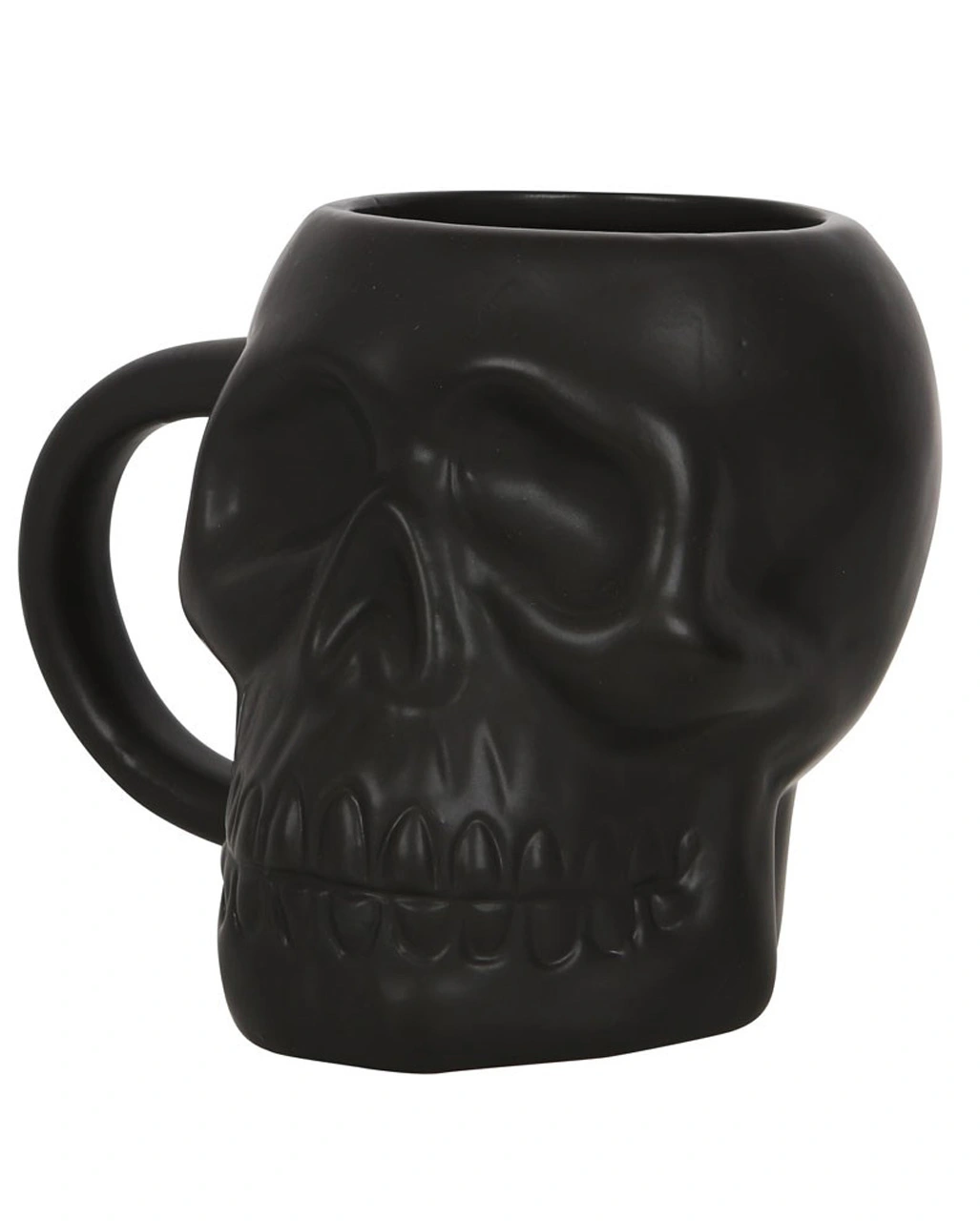 Schwarze Matte Totenkopf Tasse â Bild 2