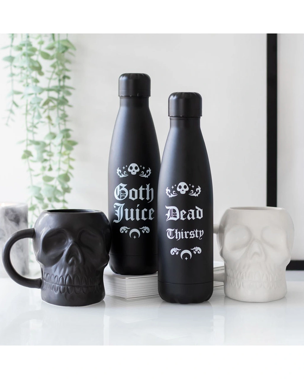 Schwarze Matte Totenkopf Tasse â Bild 5