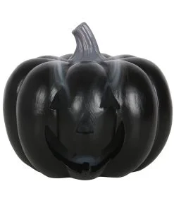 Schwarzer Halloween Kürbis Räucherkegelhalter 11cm