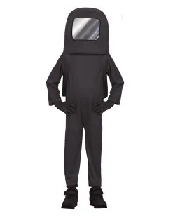 Schwarzer Videospiel Astronaut Kinderkostüm