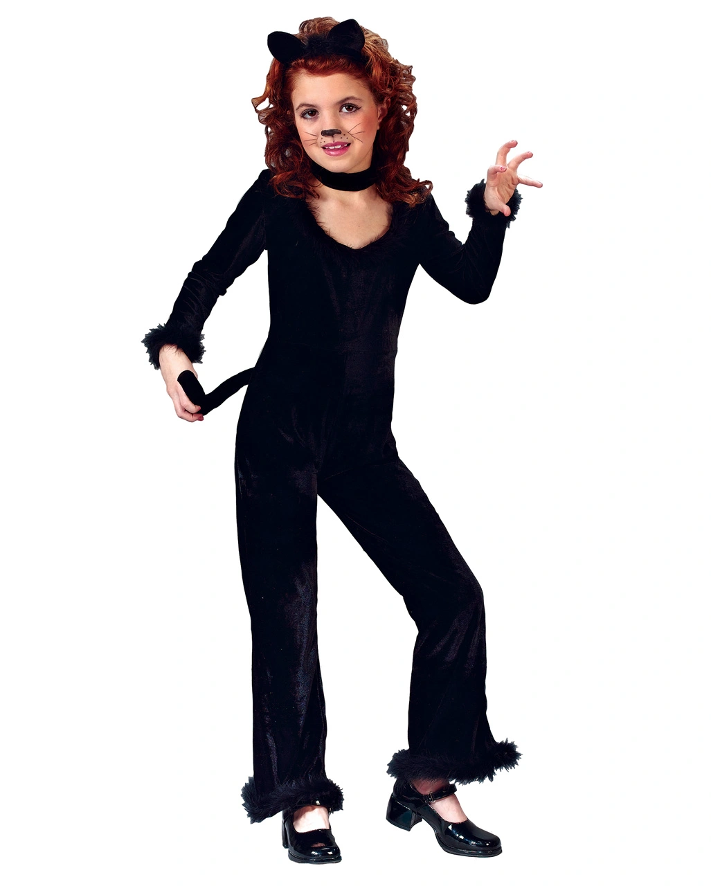 Schwarze Katze Kinderkostüm
