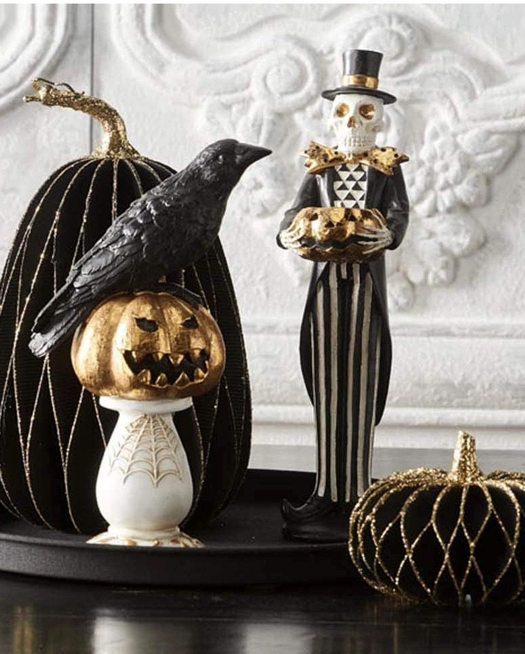 Skeleton Gentleman Mit Jack O'Lantern Teelichthalter – Bild 3