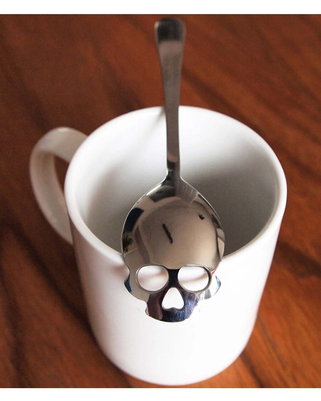 Spooky Totenkopf Zuckerlöffel Silber â Bild 4