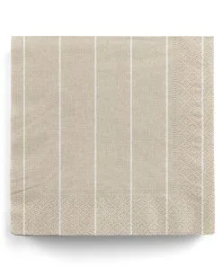 Nadelstreifen Servietten Beige 20 Stück