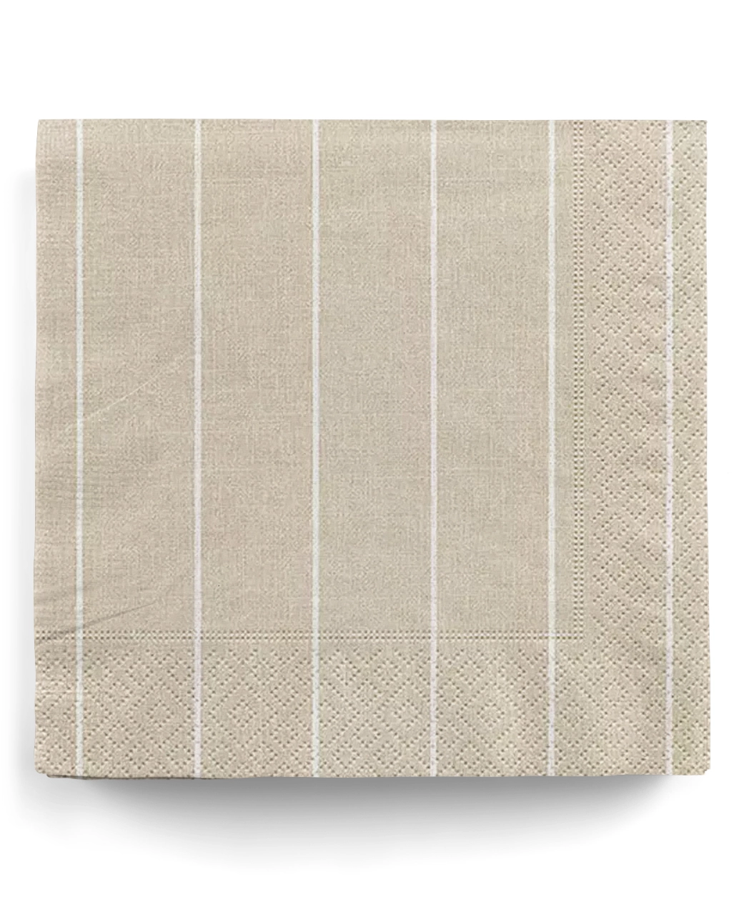 Nadelstreifen Servietten Beige 20 Stück