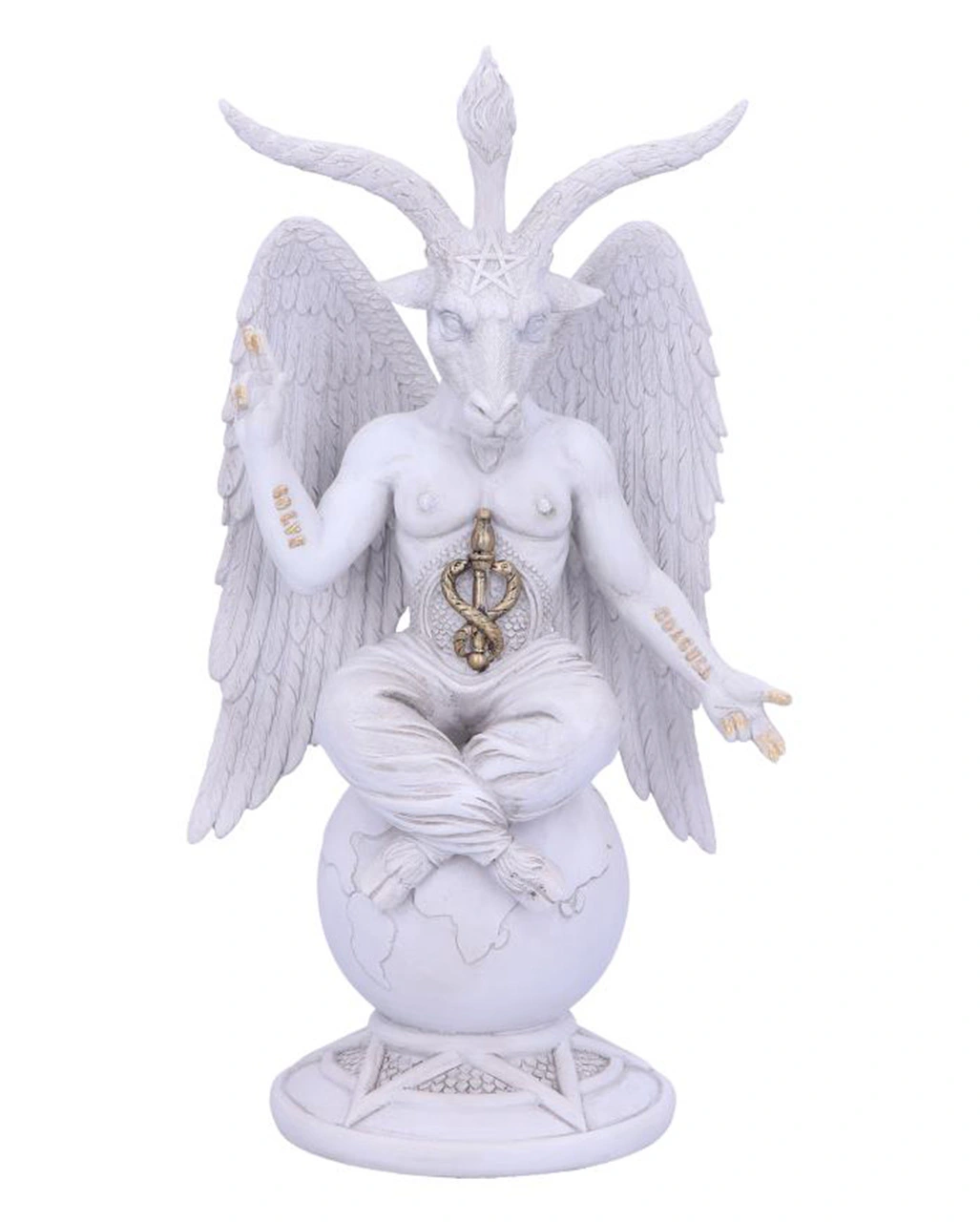 Weiße Lord Baphomet Figur 25cm