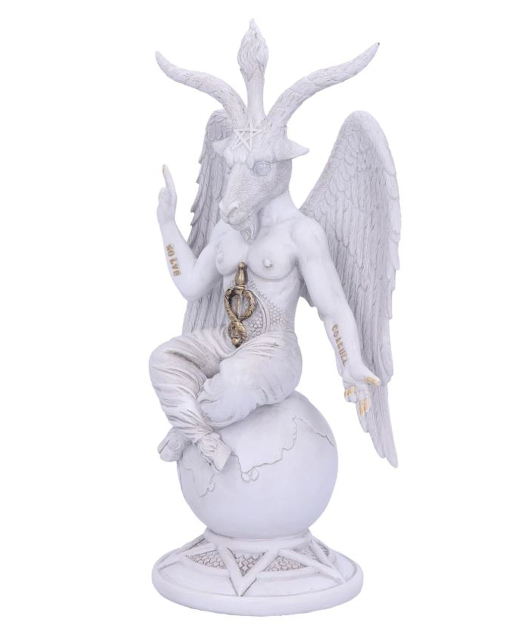 Weiße Lord Baphomet Figur 25cm – Bild 2
