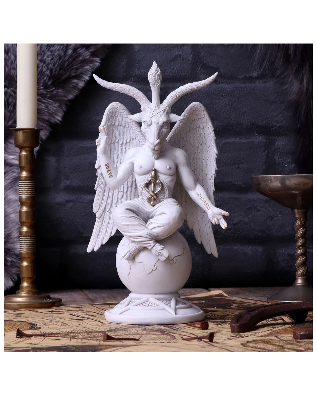 Weiße Lord Baphomet Figur 25cm – Bild 7