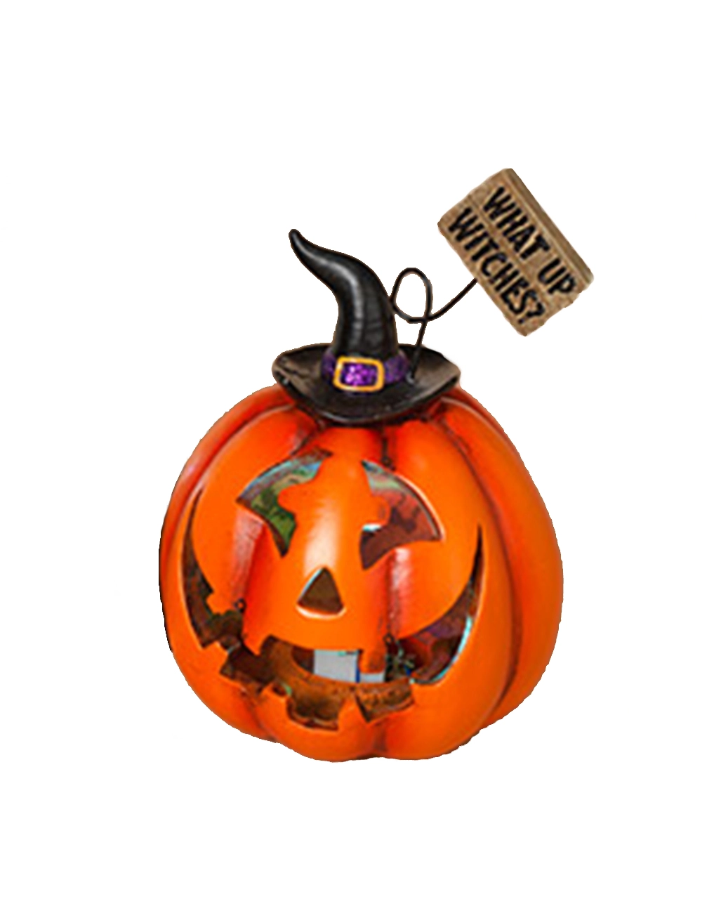 What Up Witches Halloween Jack O'Lantern Mit LED 14cm